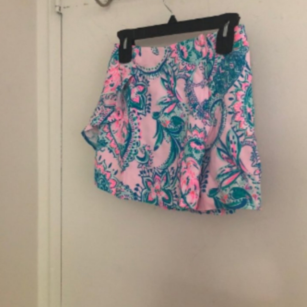 NWT Lilly Pulitzer Faye Pink Tropics Tint Skort Sz 2